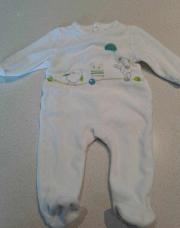 Pyjama blanc vert baudet 3 mois 