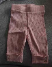 Lot de 2 leggings rose a coeur et bleu 50/56cm
