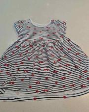 Robe rayée cerise primark 9 mois 