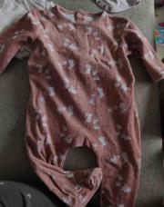 Pyjama lapin vieux rose 6M