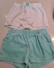 Lot 2 short éponge bleu 9 mois