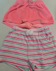 Lot 2 shorts éponge rose 9 mois