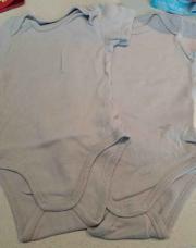 Lot 2 bodys gris 9 mois 