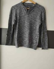 Sweat longue manches gris chiné skate nation T.146