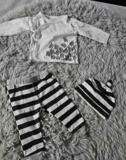 Ensemble 3pcs  Training + sous pull + bonnet blanc gris 