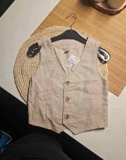 Gilet sans manche beige