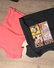 Lot 2 t-shirts rose Disney 