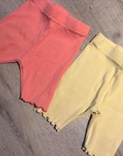 Lots 2 shorts jaune rose 