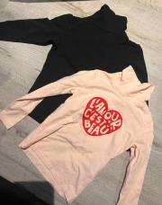 2 Sous pull noir rose 