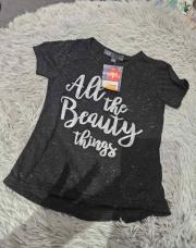 T-shirt noire Fille Neuf 6ans