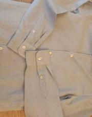 Chemise cérémonie bleue pois