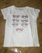 T-shirt blanc lunettes 8 ans 