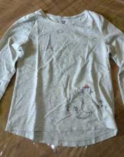 Blouse grise chat 10 ans 