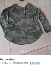S_pull fin imprimé militaire Lola Liza