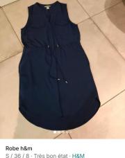 S_Robe courte bleue h&m