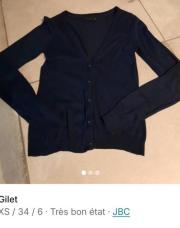 Xs_Gilet bleu marine JBC