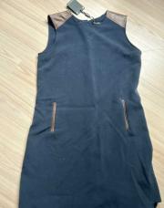 Robe neuve Massimo dutti bleu marine et cuir brun