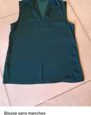 Xs_Blouse vila vert foncé 
