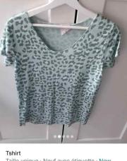 TU_ Blouse imprimé léopard vert 