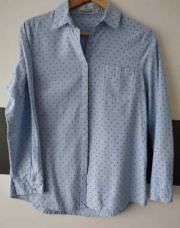 Chemise bleu petites fleurs ZT hippie T..l