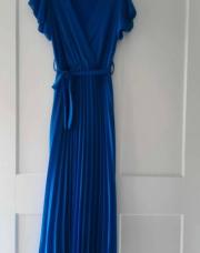 TU_Robe longue neuve couleur bleu