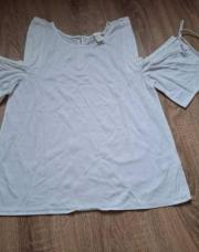 T :xs  Blouse blanche épaules dénudées H&M 