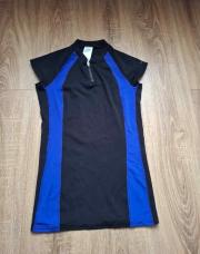 T : XS t-shirt de sport noir et bleu decathlon 