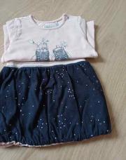 Ikks 12m tshirt + jupe