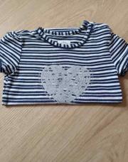 Tshirt 74 ligné coeur 