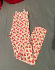 Legging blanc et cœurs Okaïdi 12 ans 