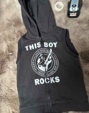 Gilet noir rock 