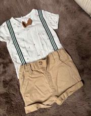 Ensemble short t-shirt noeud papillon 