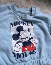 Pull Mickey bleu ciel 0/3 mois 