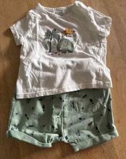 Ensemble short + t shirt kaki T 6 mois 