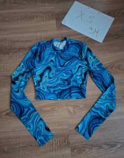 T : XS pull léger croc top tons bleu