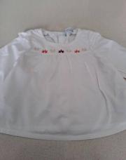 Obaibi chemise blanche brodée 12 mois