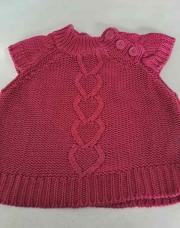 Pull courte manches prune vert baudet 3 ans 