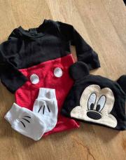 Ensemble body bonnet gant Mickey T 6/9 mois 