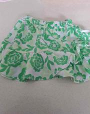Jupe verte fleurs 3 ans 