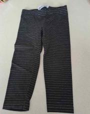 Legging rayé noir argenté 