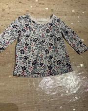 Pull bleu fleur 3/6 mois