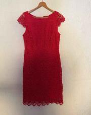 L / Robe dentelle rouge S.Oliver