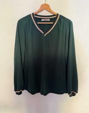 L / Blouse verte manche longue 