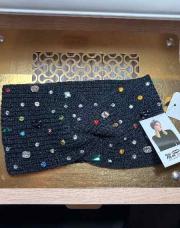 Bandeau noir à strass 