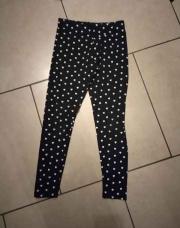 Legging noir cœur blanc 9-10 ans 