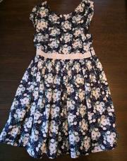 Robe bleu marine à fleurs Sergent Major 9 ans