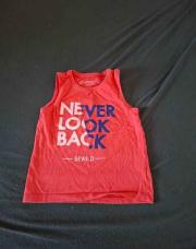 T-shirt rouge 3ans Never Look Back