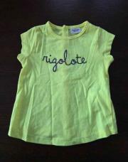 T-shirt jaune fluo TAO 9 mois