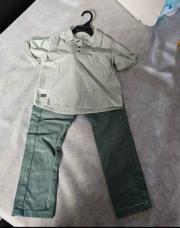 Ensemble chemise + pantalon bleu