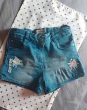 Short jeans fleurs 5ans